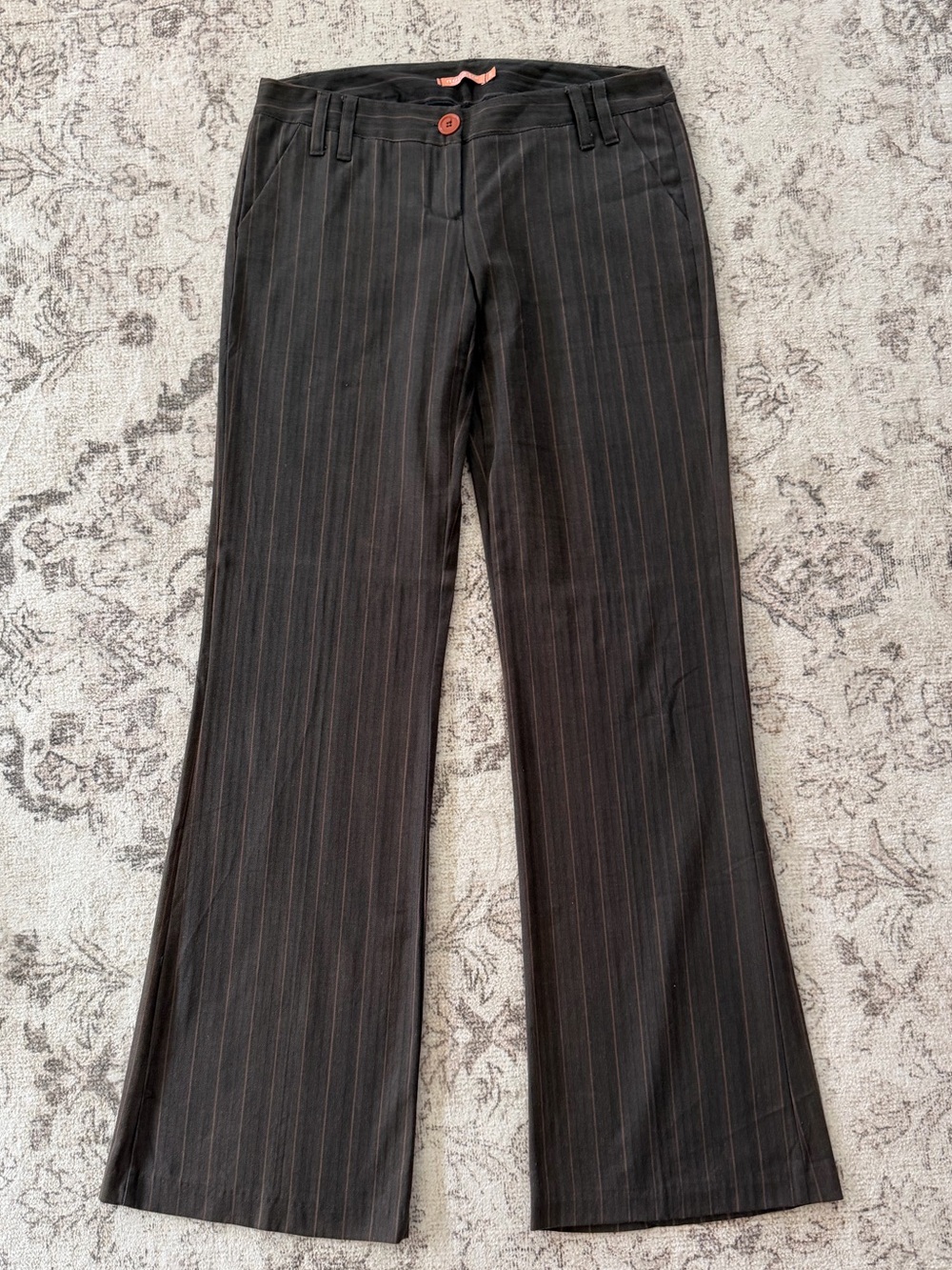 Nuna Lie Italian Brand Pinstripe Women’s Tailored Flare Pants Like New